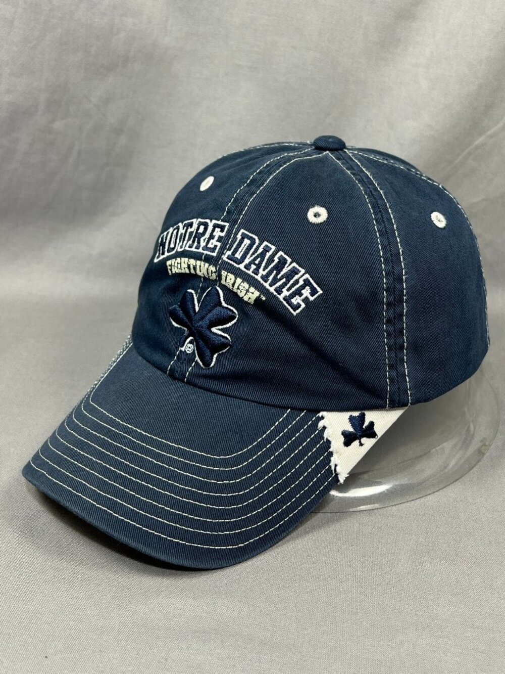 Vtg Drew Pearson Notre Dame Shamrock Strapback Hat Fighting Irish Dad Mens 90s